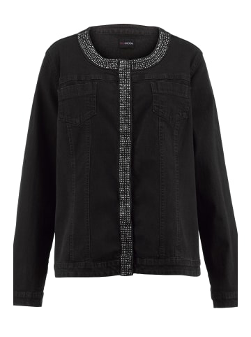 MIAMODA Jeansjacke in schwarz