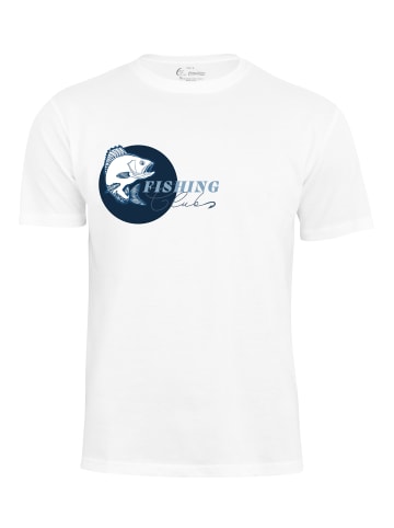 Cotton Prime® T-Shirt Fishing Club - Angler-Shirt in weiss