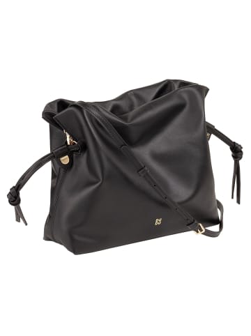 DuDu Umhängetasche Leder 26 cm in black rose
