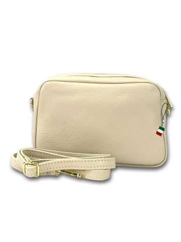 Florence Leder Umhängetasche Florence Tasche beige ca. 22cm