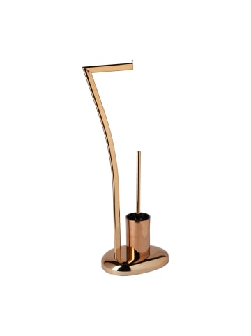 relaxdays WC Garnitur in Kupfer - (B)21 x (H)75 x (T)26 cm