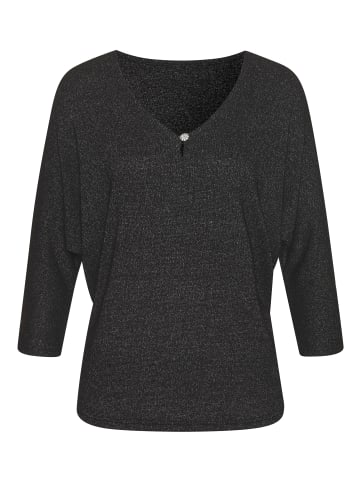LASCANA 3/4-Arm-Shirt in schwarz