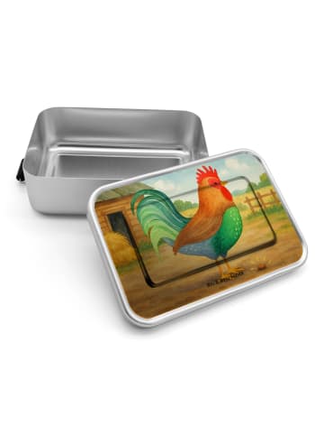 Mr. & Mrs. Panda Lunchbox Hahn Korn Design ohne Spruch in Weiß