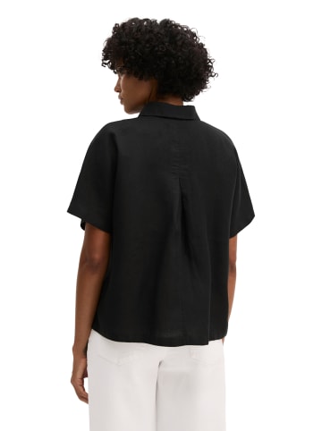 Marc O'Polo Kurzarm-Leinenbluse regular in Schwarz