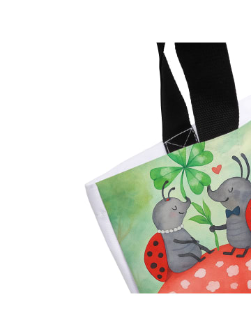 Mr. & Mrs. Panda Tasche Marienkäfer Fliegenpilz Design mit Spruch in Weiß