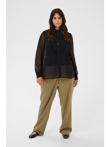 KAFFE curve Langarm-Hemd KClinara Regular fit in Black Deep