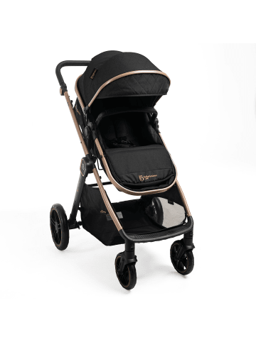 BeBelissimo 2 en 1 Kinderwagen - Wickeltasche - Iris in Schwarz