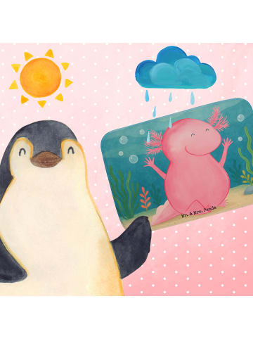 Mr. & Mrs. Panda Badvorleger Axolotl Hurra Design ohne Spruch in Weiß