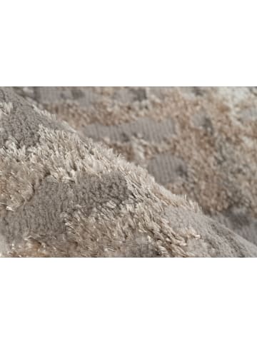 Vivorum Wohnzimmer Kurzflor Teppich Catcher 625 in silber - beige