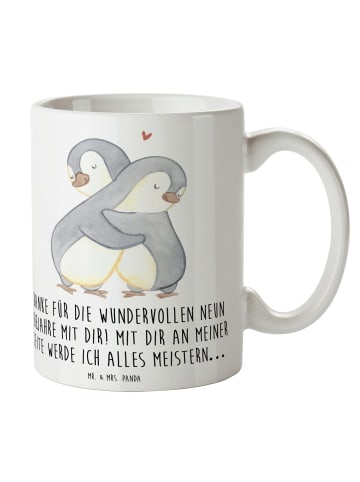 Mr. & Mrs. Panda Teetasse 9. Hochzeitstag Keramikhochzeit mit Sp... in Weiß