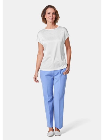 GOLDNER Blusenshirt mit schimmernden Glitzersteinen in weiß