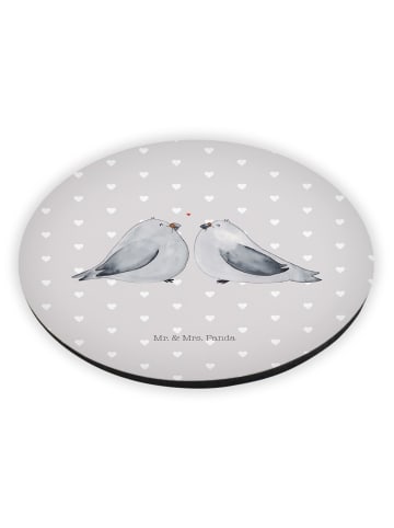 Mr. & Mrs. Panda magnet Turteltauben Liebe ohne Spruch in Grau Pastell
