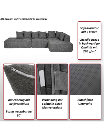 MCW Sofa-Garnitur Q28 Liegefläche rechts, Grün