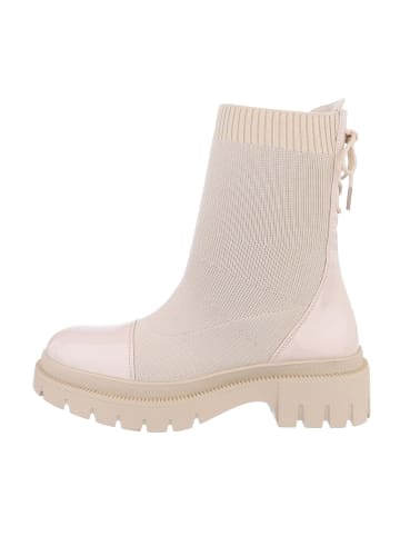 Ital-Design Stiefelette in Beige