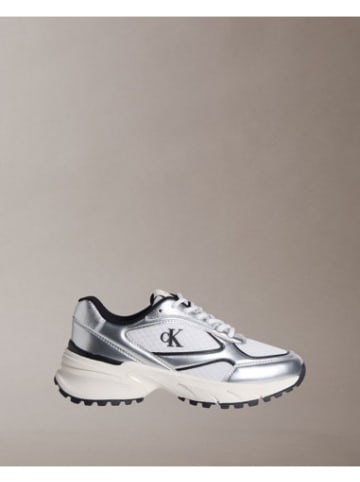 Calvin Klein Sneakers YW0YW02063 in Silver/Black/Bright White