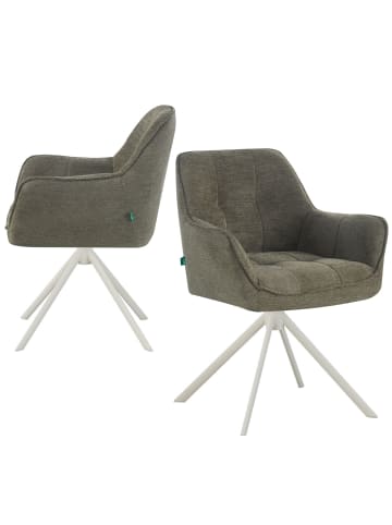 DUBI Möbel 2er-Set: Drehstuhl THOMAS-DINA in Grün - (B)61 x (H)83 x  (T)62 cm
