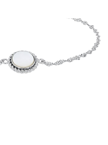 Amor Armband Silber 925, rhodiniert, Perlmutt in Weiß