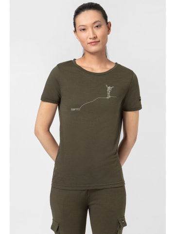 super.natural Merino T-Shirt in grün