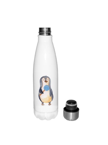 Mr. & Mrs. Panda Trinkflasche Pinguin Lolli ohne Spruch in Weiß