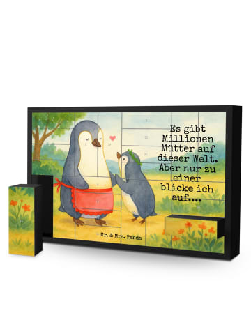 Mr. & Mrs. Panda Weihnachtskalender Pinguin mit Kind Design mit ... in Weiß