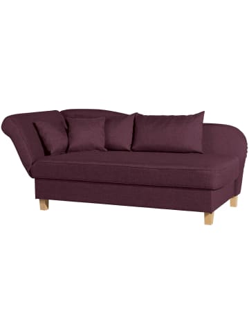 58 aufm Kessel RECAMIERE mit Armteil links klappbar Katia Flachgewebe Buche/burgund