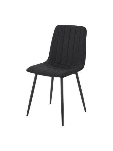 en.casa Esszimmerstuhl Elsern 2er Set in Schwarz (H)89cm (B)43cm (T)51cm