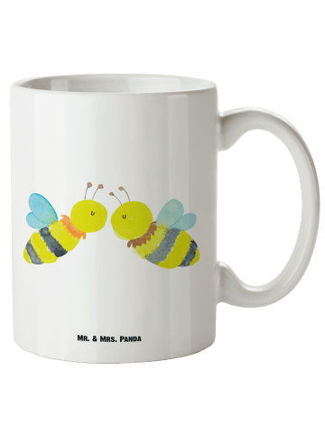 Mr. & Mrs. Panda Tasse Biene Liebe ohne Spruch in Weiß