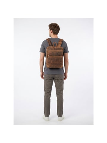 Greenburry Vintage Daypack Leder 42 cm Laptopfach in braun