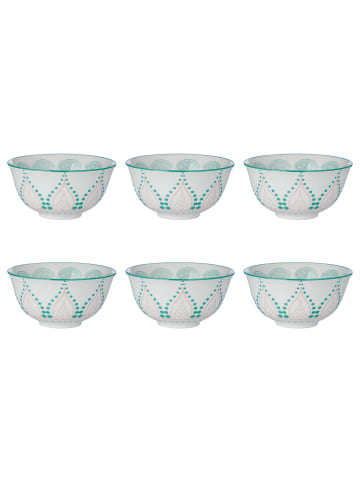 Butlers Schale ORNAMENTS 6er-Set in Grün-Pink