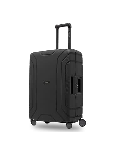 Redolz Essentials 15 4-Rollen Trolley 65 cm mit Dreipunkt-Verschluss deep black