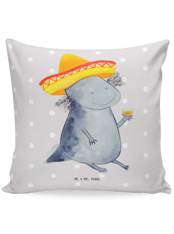 Mr. & Mrs. Panda 40 x 40 Kissen Axolotl Tequila ohne Spruch in Grau Pastell