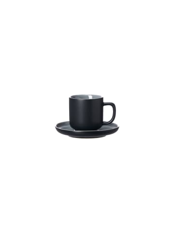 Ritzenhoff & Breker 4er Set Espressotassen mit Untertassen Jasper in – 100 ml in Schwarz