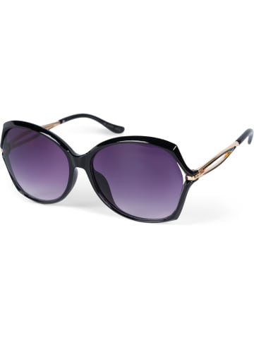 styleBREAKER Butterfly Sonnenbrille in Schwarz / Violett Verlauf