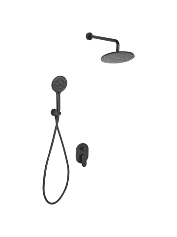 Beliani Wannenarmaturen TINGUIRIRICA in Schwarz - (W) 25 x (H) 175 x (L) 41 cm
