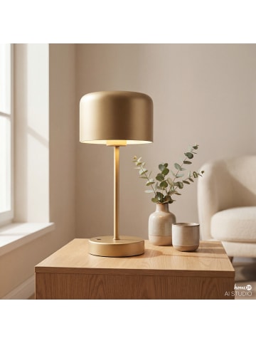 home24 Akku-Tischleuchte VEN in Champagner