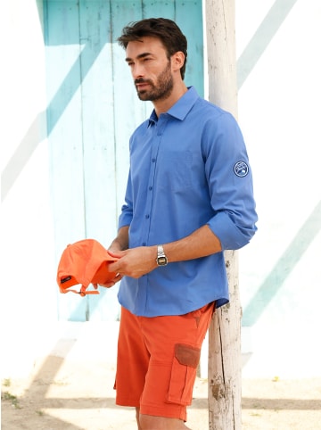 WITT WEIDEN Langarmhemd in mittelblau