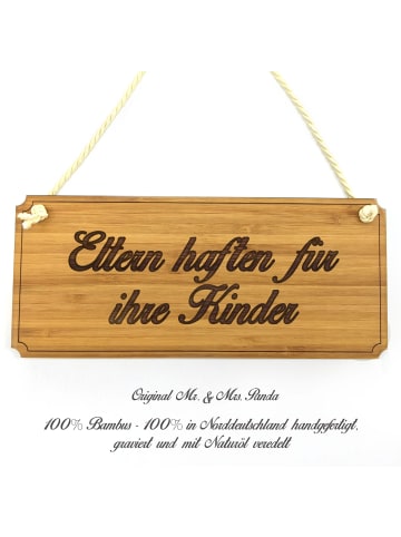 Mr. & Mrs. Panda Türschild Eltern haften für ihre... mit Spruch in Keine Angabe