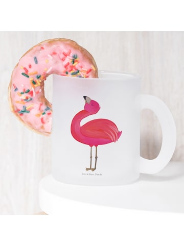 Mr. & Mrs. Panda Tee Tasse Flamingo Stolz ohne Spruch in Transparent