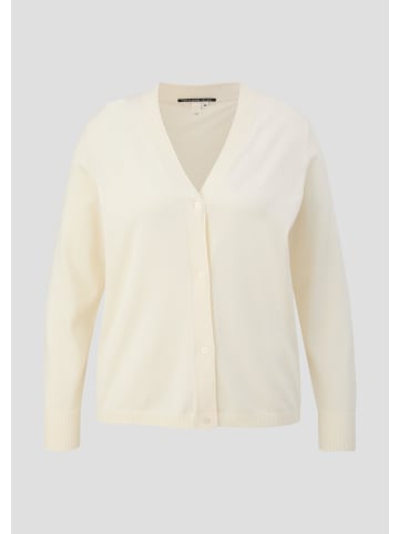 QS Strickjacke langarm in Creme