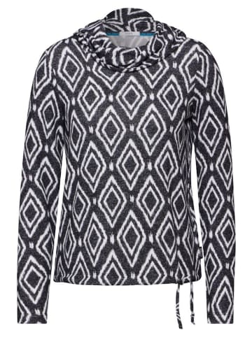 Cecil Langarmshirt in charcoal grey melange