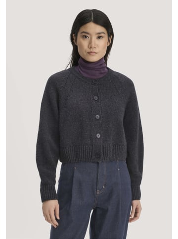 Hessnatur Strick Jacke Relaxed Cropped in anthrazit