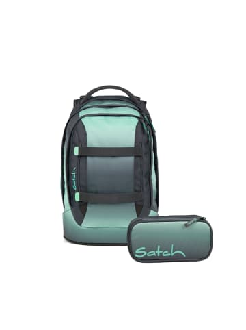Satch Schulrucksack-Set PACK Gradient Mint 2-teilig in Grau/Mint