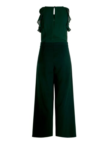 Vera Mont Jumpsuit mit Volant und Bindegürtel in Dark Moss