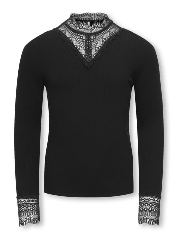 KIDS ONLY Langarmshirt mit Spitze KOGTILDE in black