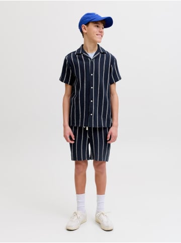 JACK & JONES Junior Jorcoba Kurzarmhemd Gestreift in sky captain
