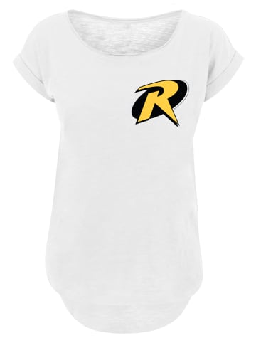 F4NT4STIC Long Cut T-Shirt DC Comics Batman Robin Logo in weiß