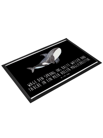 Mr. & Mrs. Panda Abstreifer Orca mit Spruch in Schwarz