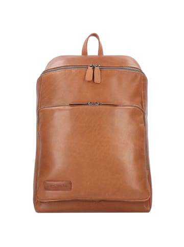 Plevier Rock Amaril Rucksack Leder 43 cm Laptopfach in cognac