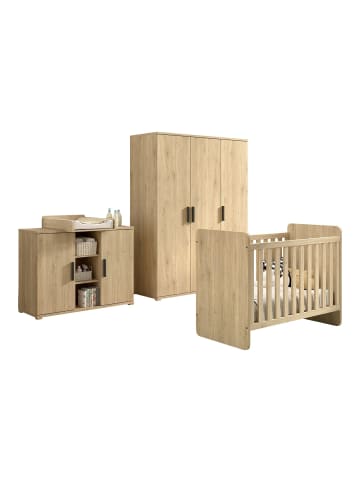 58 aufm Kessel BABYZIMMER Set Keelia Eiche Melamin 4tlg Möbel
