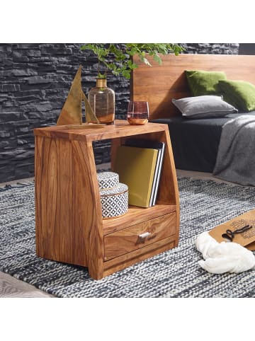 KADIMA DESIGN Nachttisch | Sheesham, 53cm, 1 Schublade, Ablage